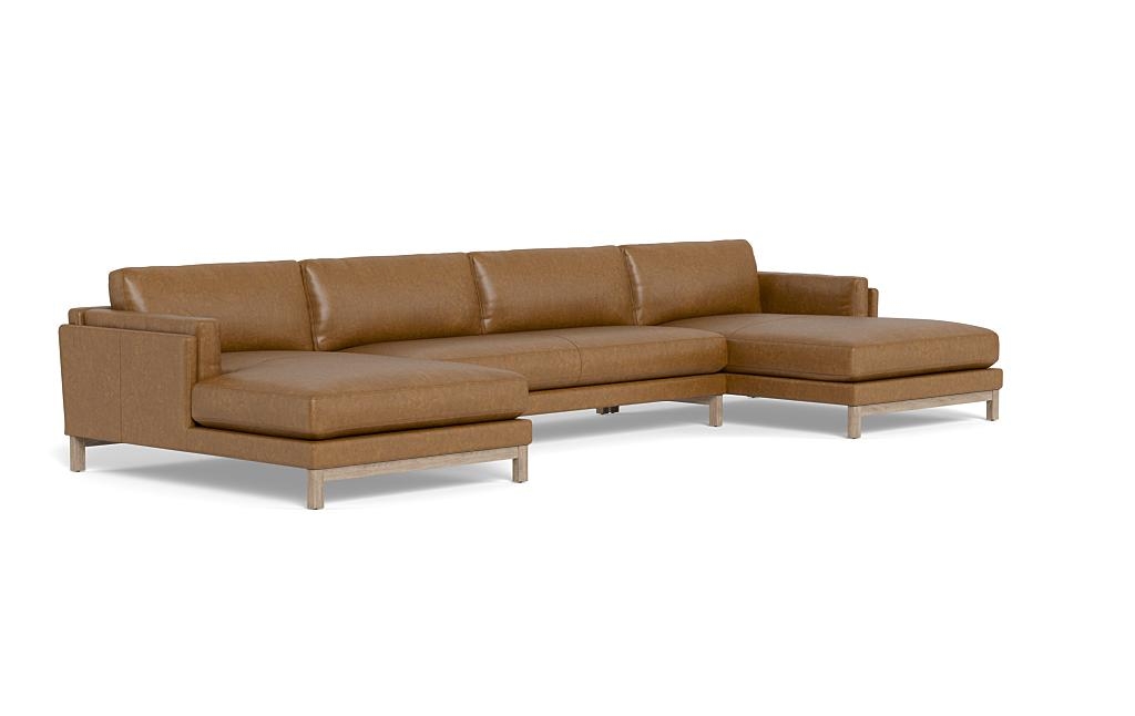 Gaby Leather 3-piece 4-Seat U-Sectional - Image 1
