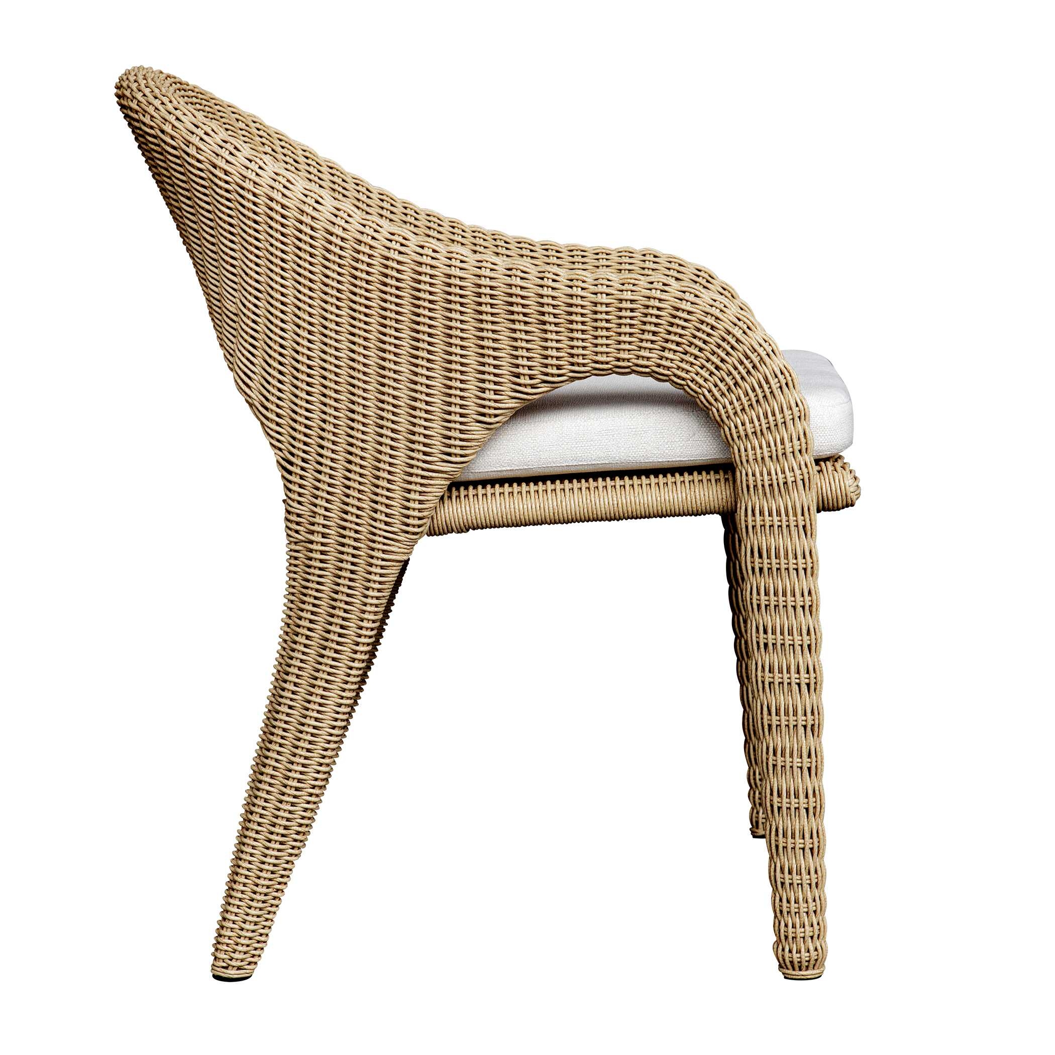 Kavali Outdoor Wicker Dining Armchair - Image 5