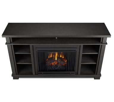 Felicia Electric Fireplace Media Cabinet, Gray - Image 5