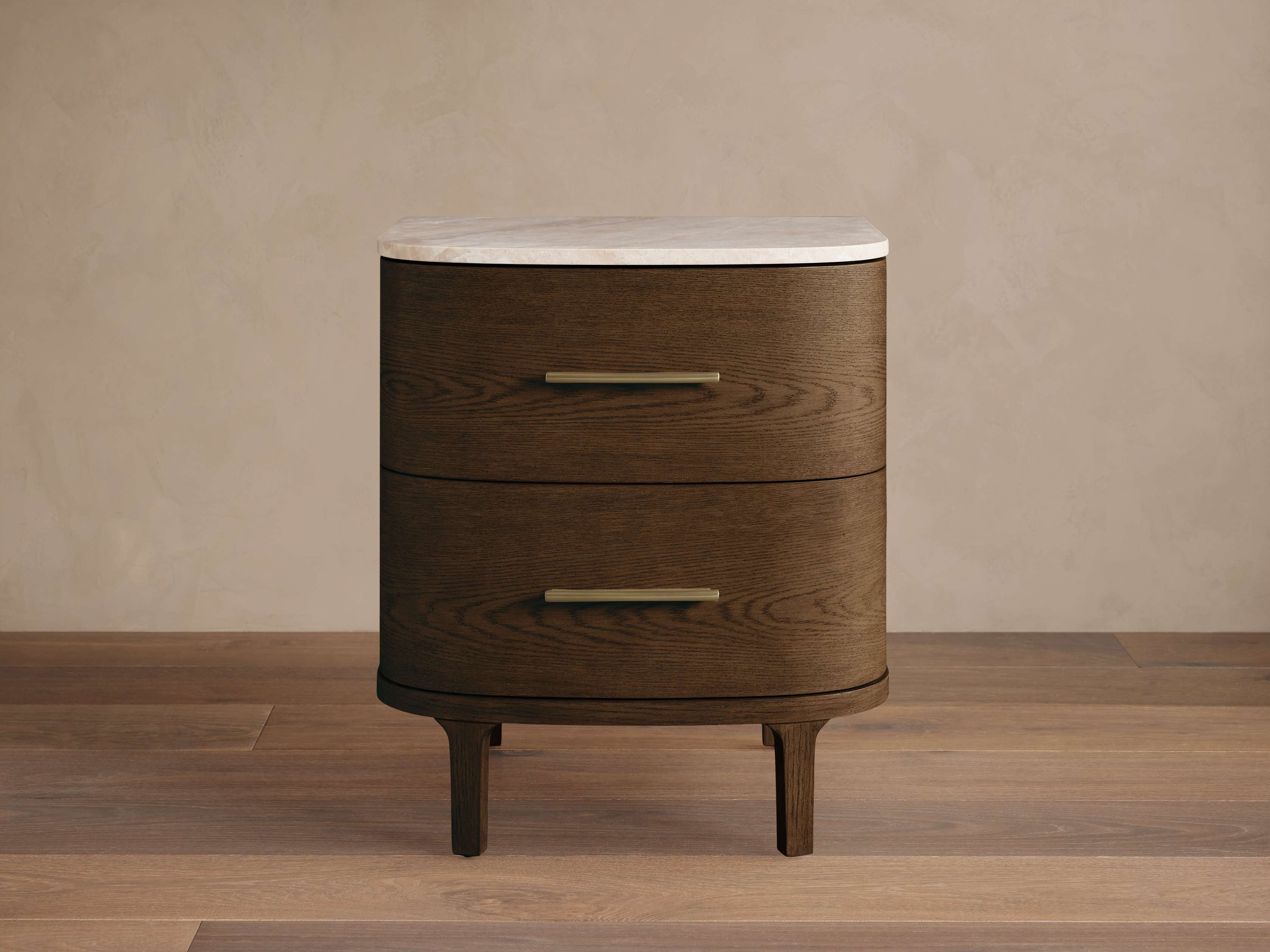 Danny Nightstand in Stone 22" Natural  Mocha/Royal Cream - Image 0