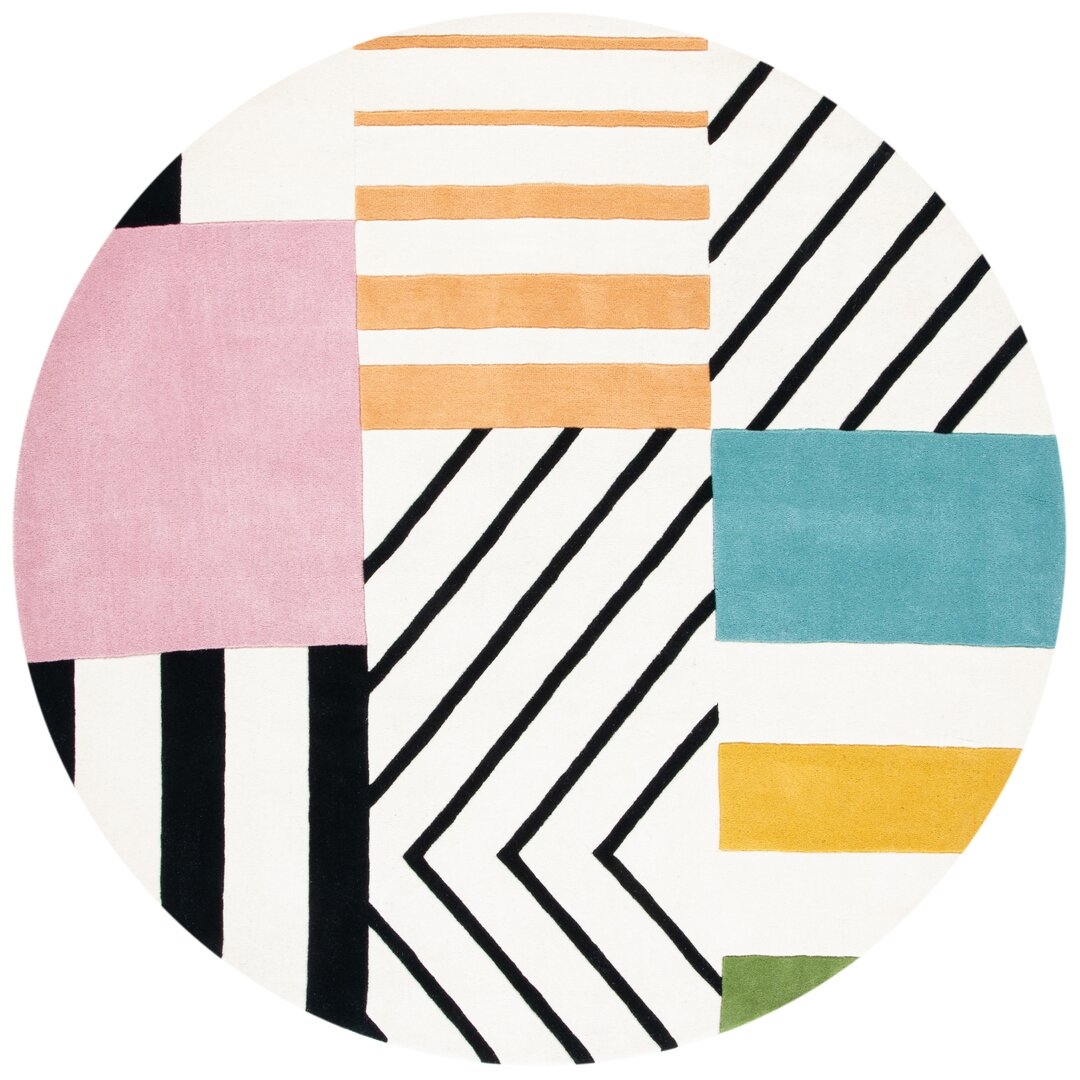 Safavieh Fifth Avenue Hand-Tufted Ivory/Black Area Rug - Image 0