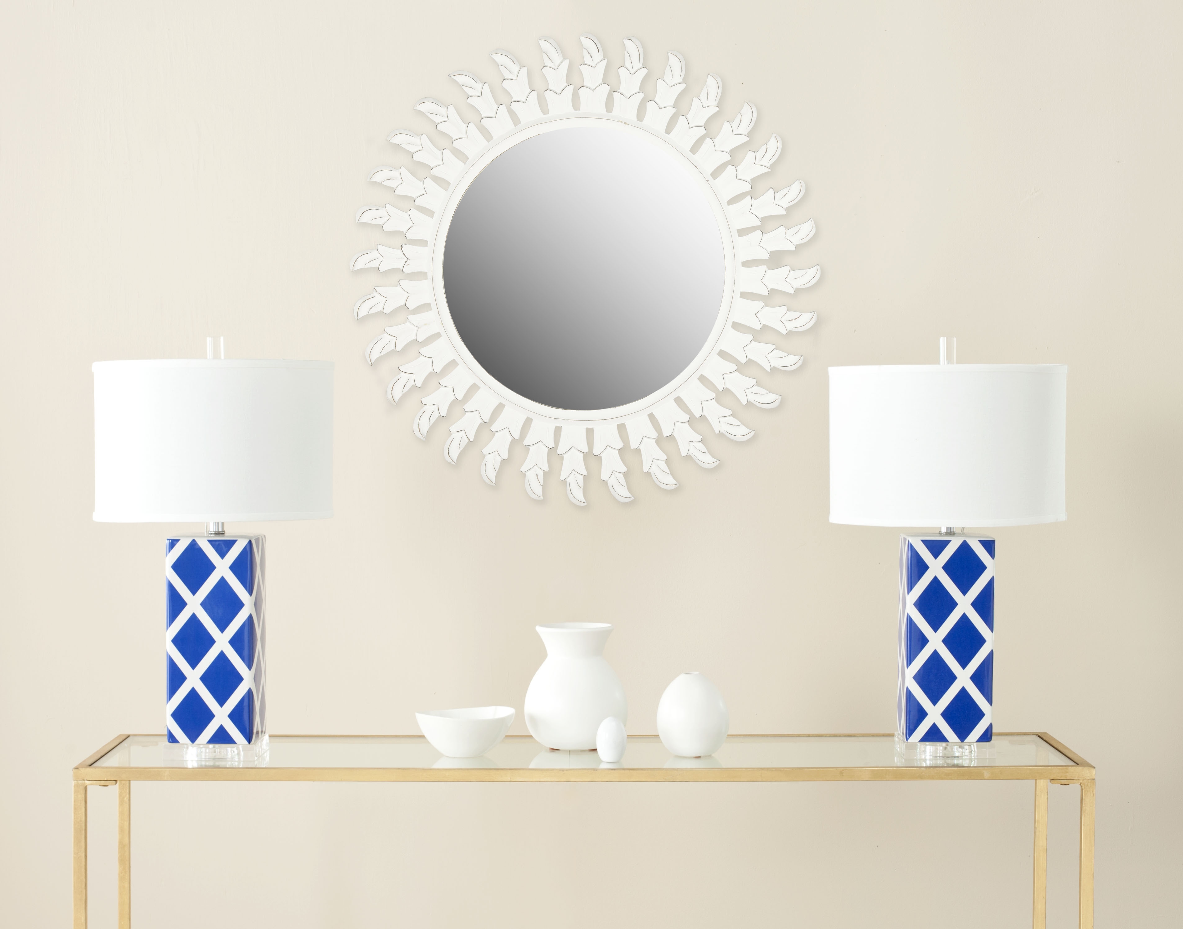 Inca Sun Mirror - White - Arlo Home - Image 2