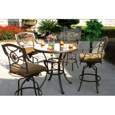 Rolland 5 Piece Bar Height Dining Set with Cushions - Image 0
