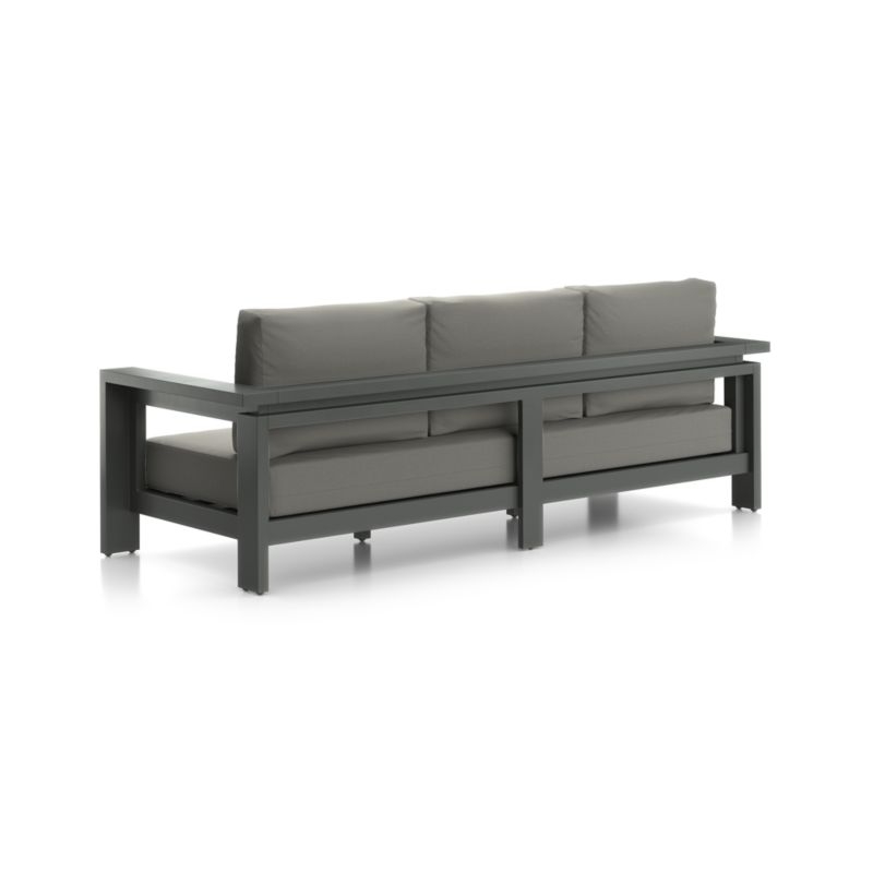 Walker Outdoor Metal Sofa with Graphite Sunbrella ® Cushions - Image 3