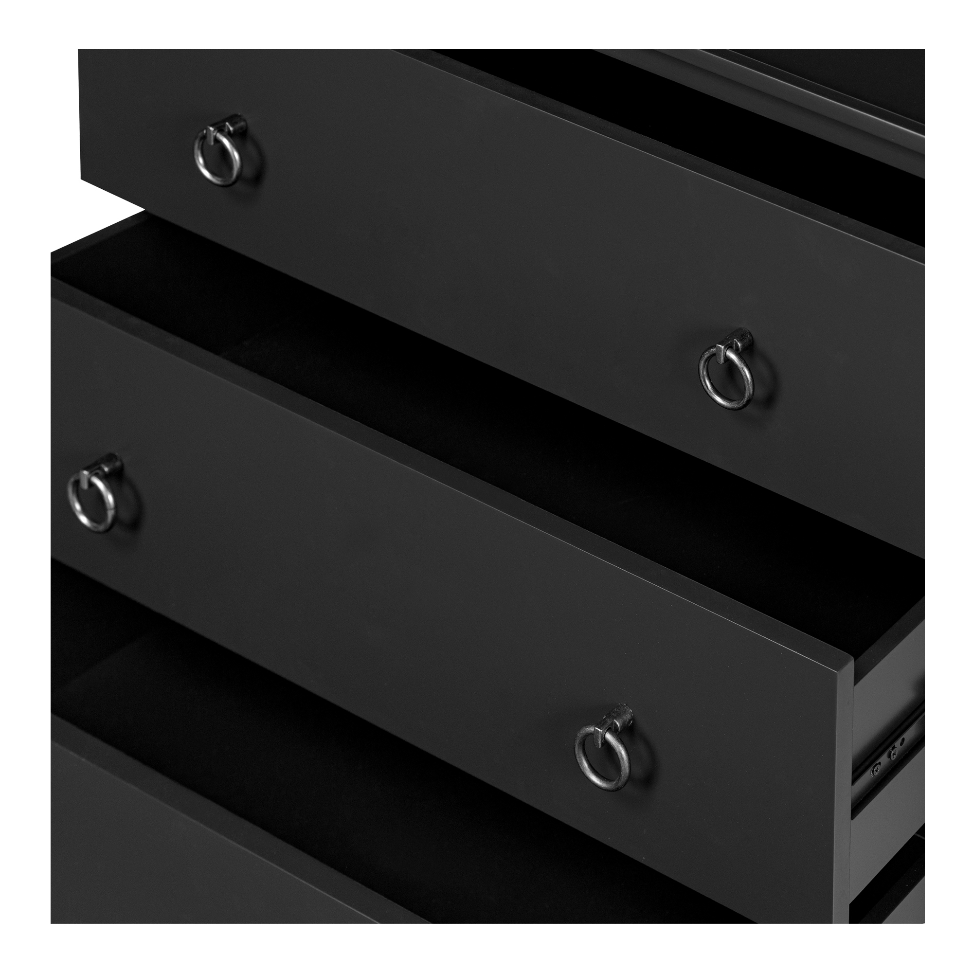 Reagan 3 Drawer Nightstand Black - Image 9