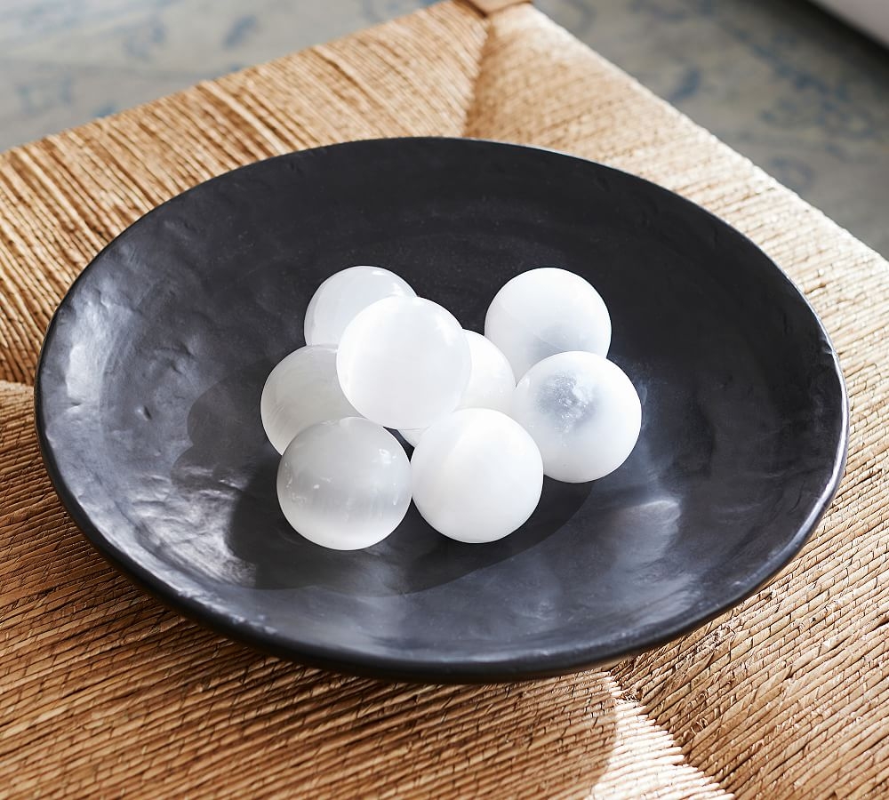 Decorative Selenite Crystal Balls, White, 3"W each - Image 0