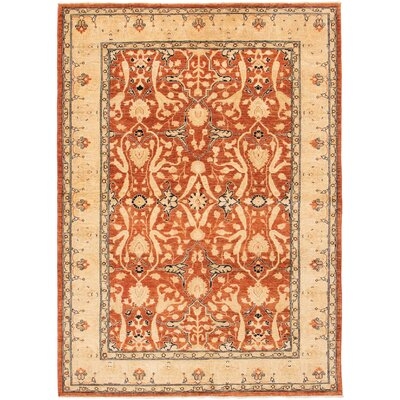 One-of-a-Kind Hulett Hand-Knotted 2010s Chobi Dark Copper/Green/Gray 5'10" x 8'6" Wool Area Rug - Image 0