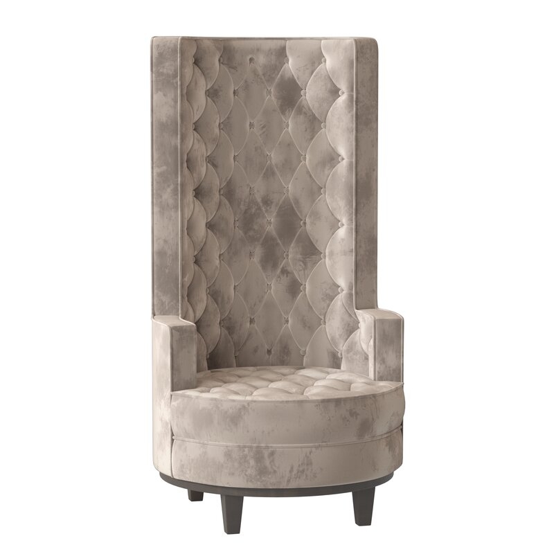 My Chic Nest Norma 32"" Wide Tufted Wingback Chair - Image 0