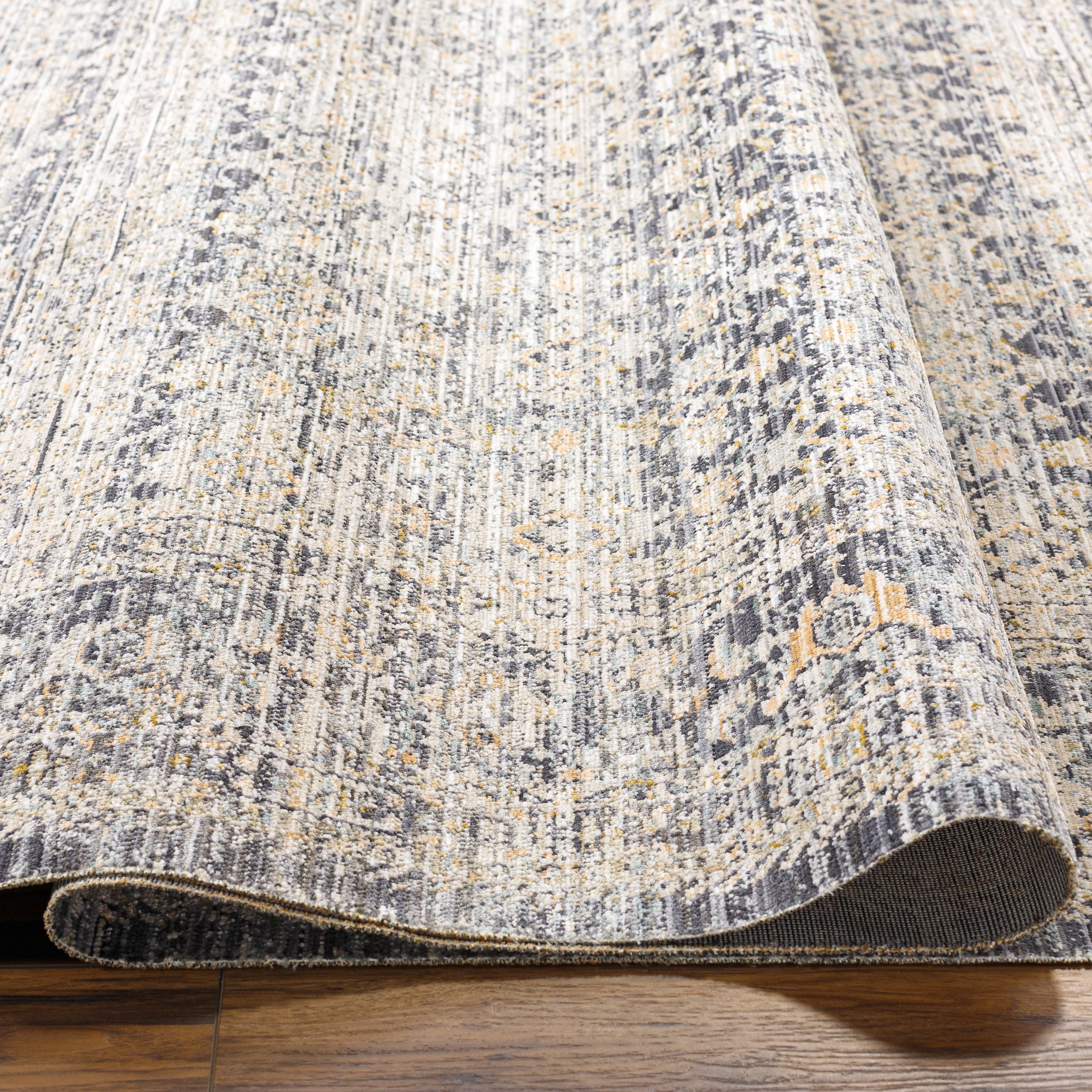 Margaret Gray Outdoor 2'7" x 7'3" Machine Woven Rug - Image 4