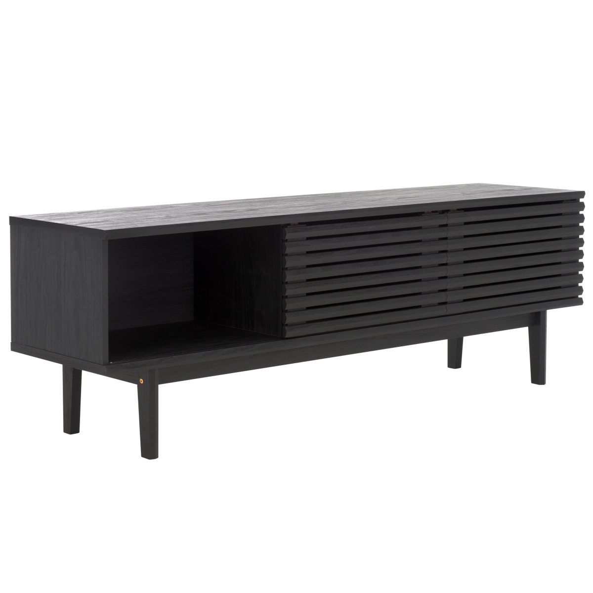 Aricia Large 2 Door Media Stand - Black - Safavieh - Image 7