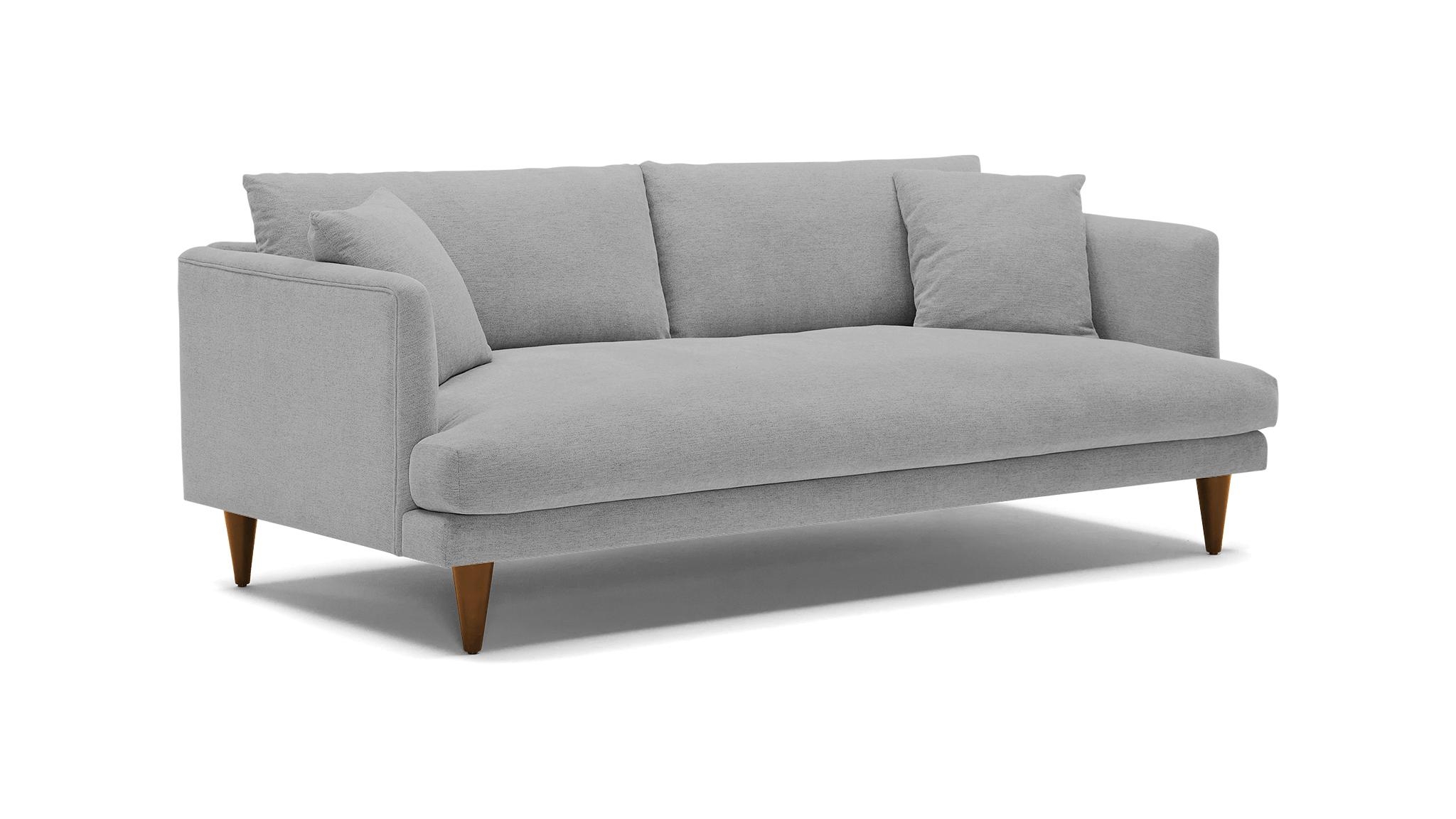 Gray Lewis Mid Century Modern Sofa - Milo Dove - Mocha - Cone - Image 1