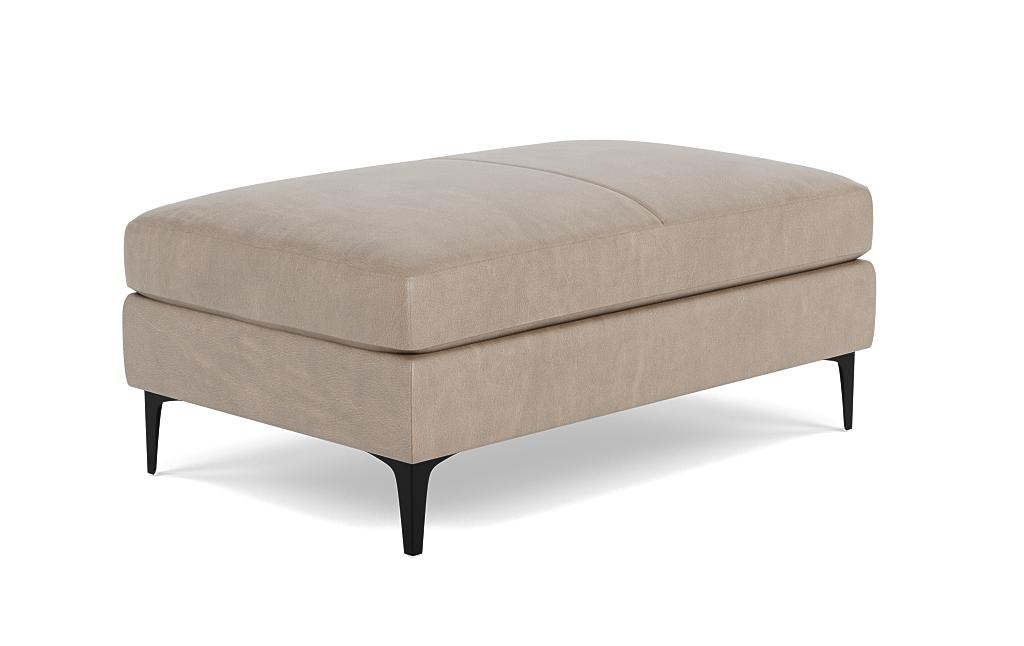 Sloan Leather Ottoman - Image 1