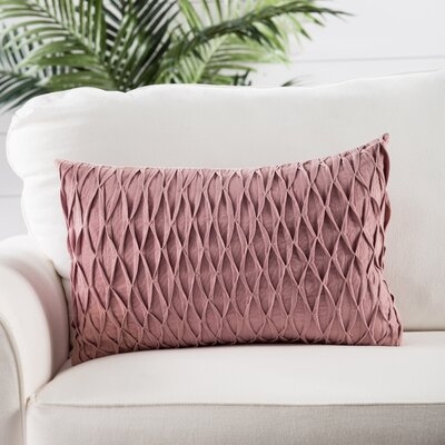 Ebern Designs Sonali Pink Solid Poly Throw Pillow 14X20 Inch - Image 0