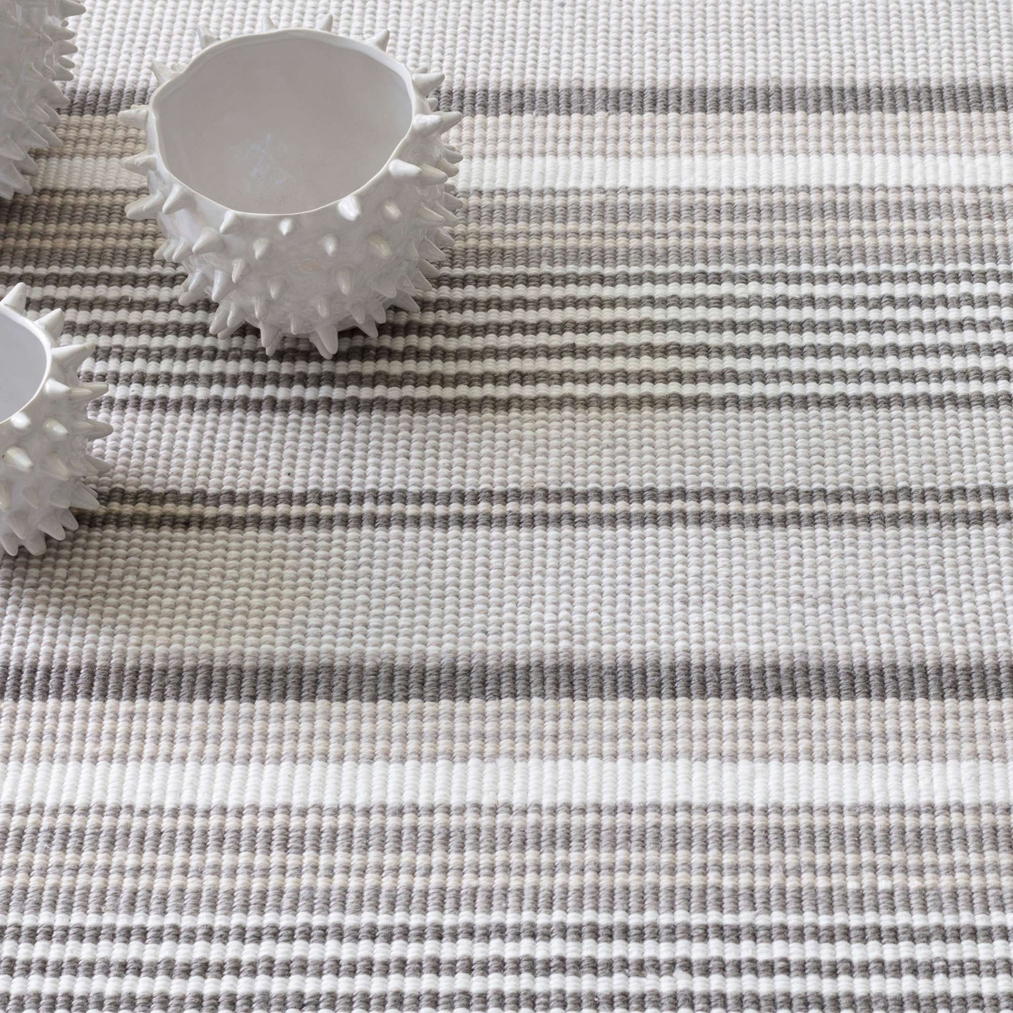 Gradation Ticking Handwoven Indoor/Outdoor Rug - Image 1