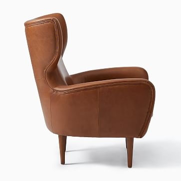 Lucia Chair, Poly, Sierra Leather, Licorice, Cool Walnut - Image 3