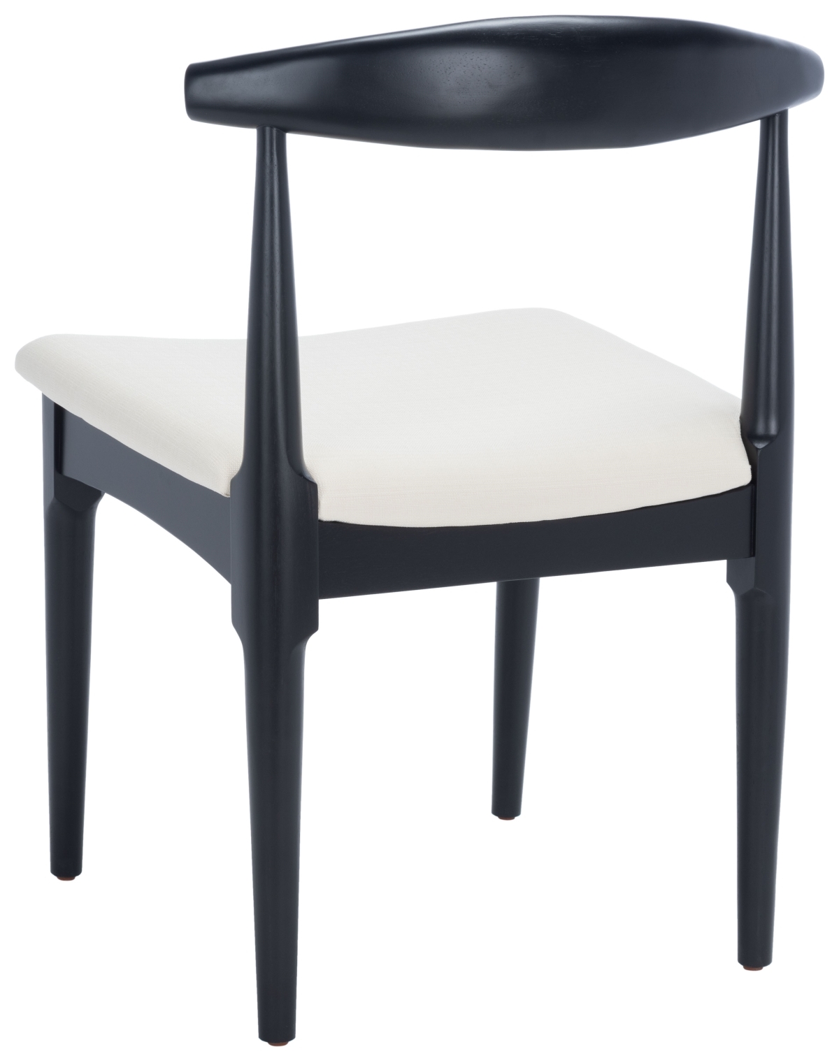 Lionel Retro Dining Chair - Black / White - Safavieh - Image 4