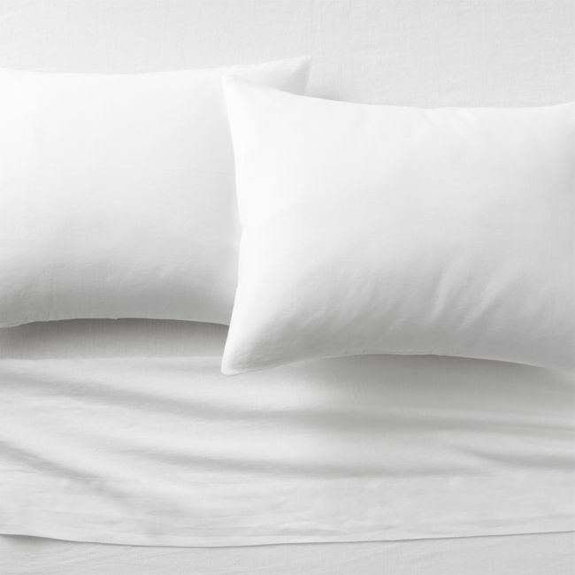 Classic EUROPEAN FLAX™-Certified Linen White King Sheet Set - Image 0