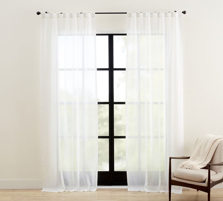 Emery Sheer Curtain, 50 x 96", White - Image 0