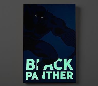 Marvel Super Heroes Glow In the Dark Art, Black Panther - Image 1
