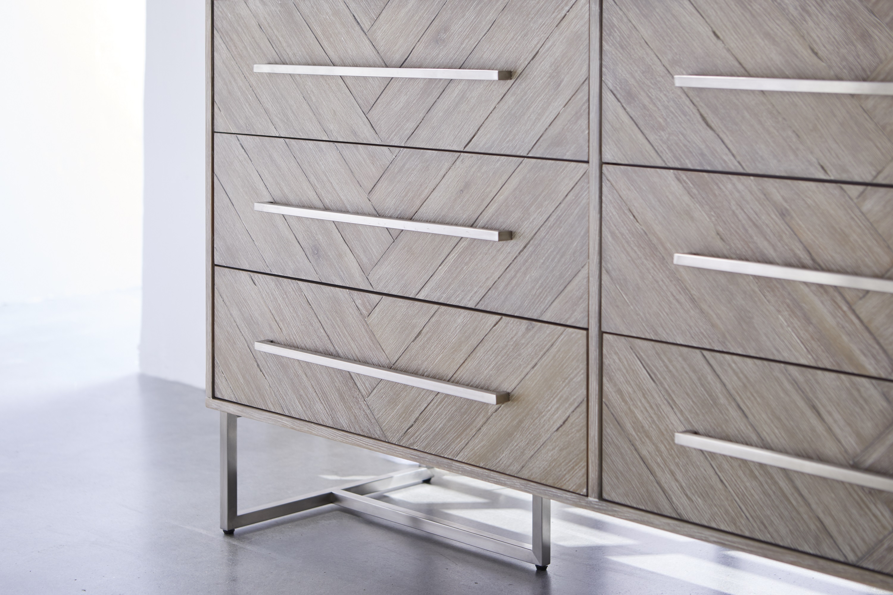 Leilani Mosaic Double Dresser, Natural Gray - Image 4