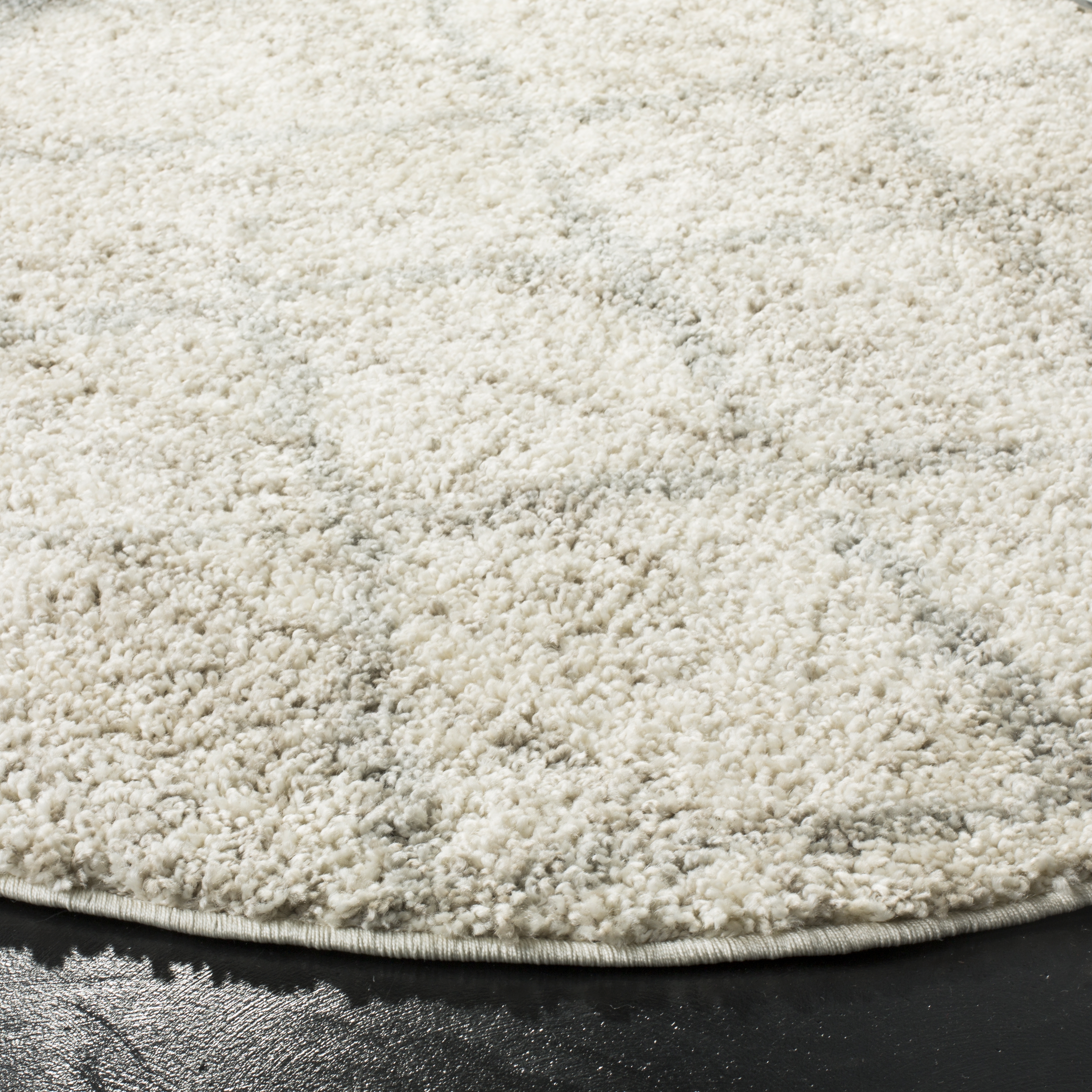 Arlo Home Woven Area Rug, BER162C, Cream/Light Grey,  5' 1" X 5' 1" Round - Image 2