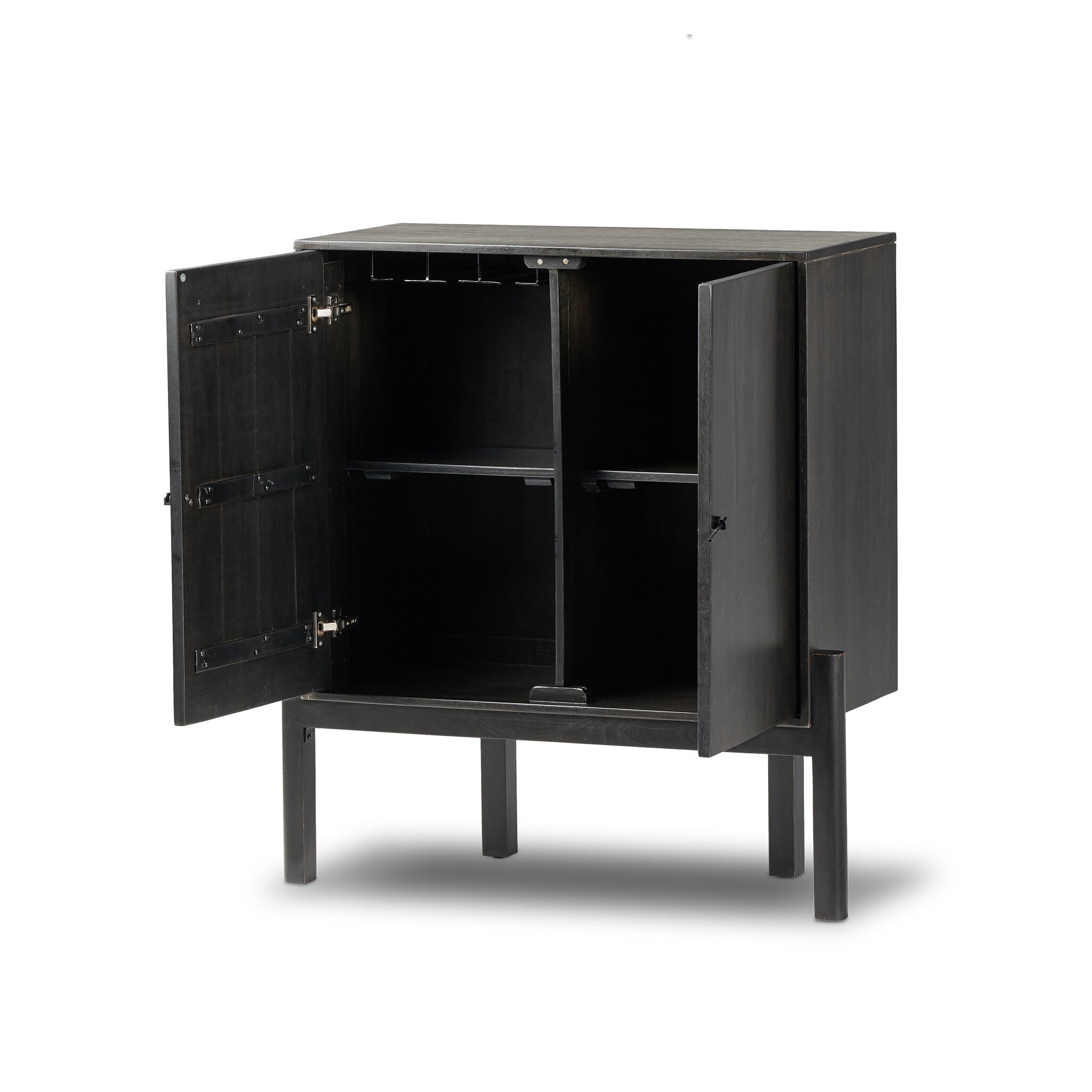 Reza Bar Cabinet - Worn Black Parawood - Image 3