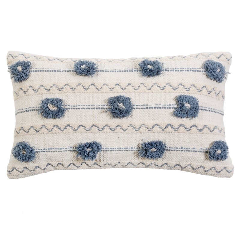 Pom Pom At Home Izzy Cotton Feather Striped Lumbar Pillow Cover & Insert - Image 0