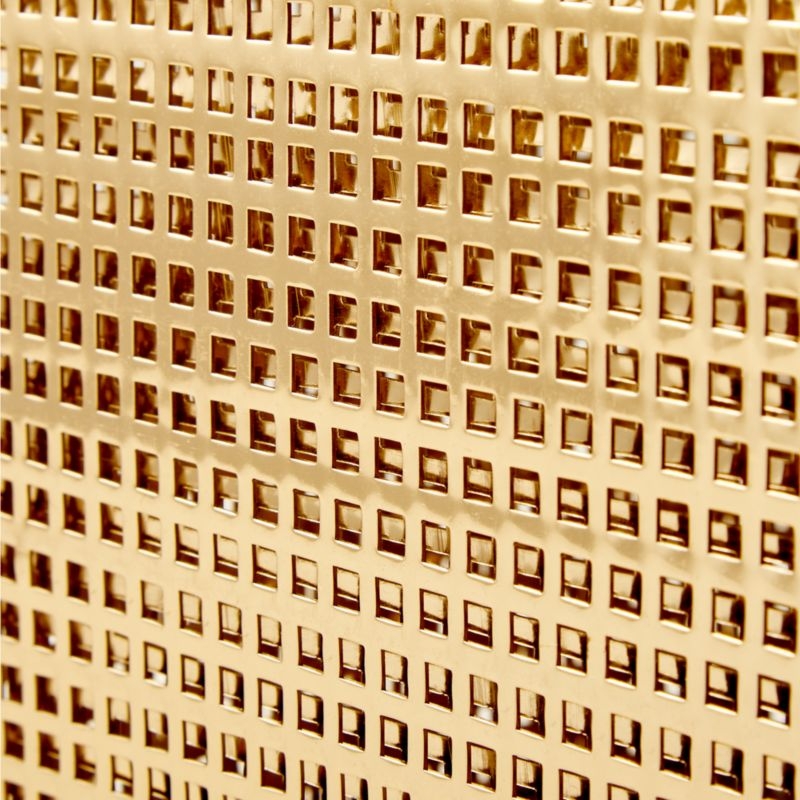 Tegan Brass Perforated Metal Storage Basket - Image 2