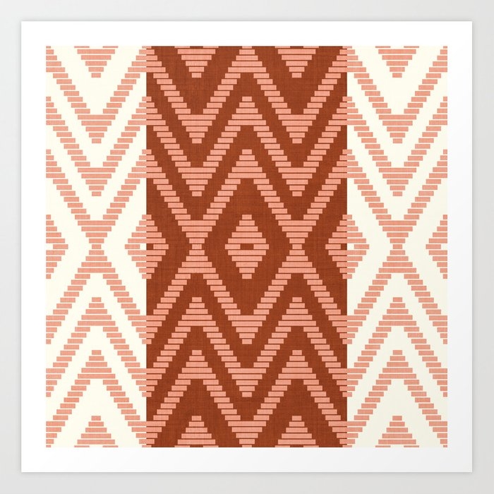 Rattan In Rust Art Print by House Of Haha - Small - Image 0