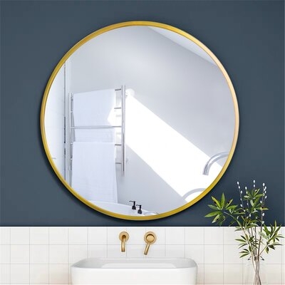 32" Wall Circle Mirror Large Round Black Farmhouse Circular Mirror For Wall Decor Big Bathroom Make Up Vanity Mirror Entryway Mirror - Image 0