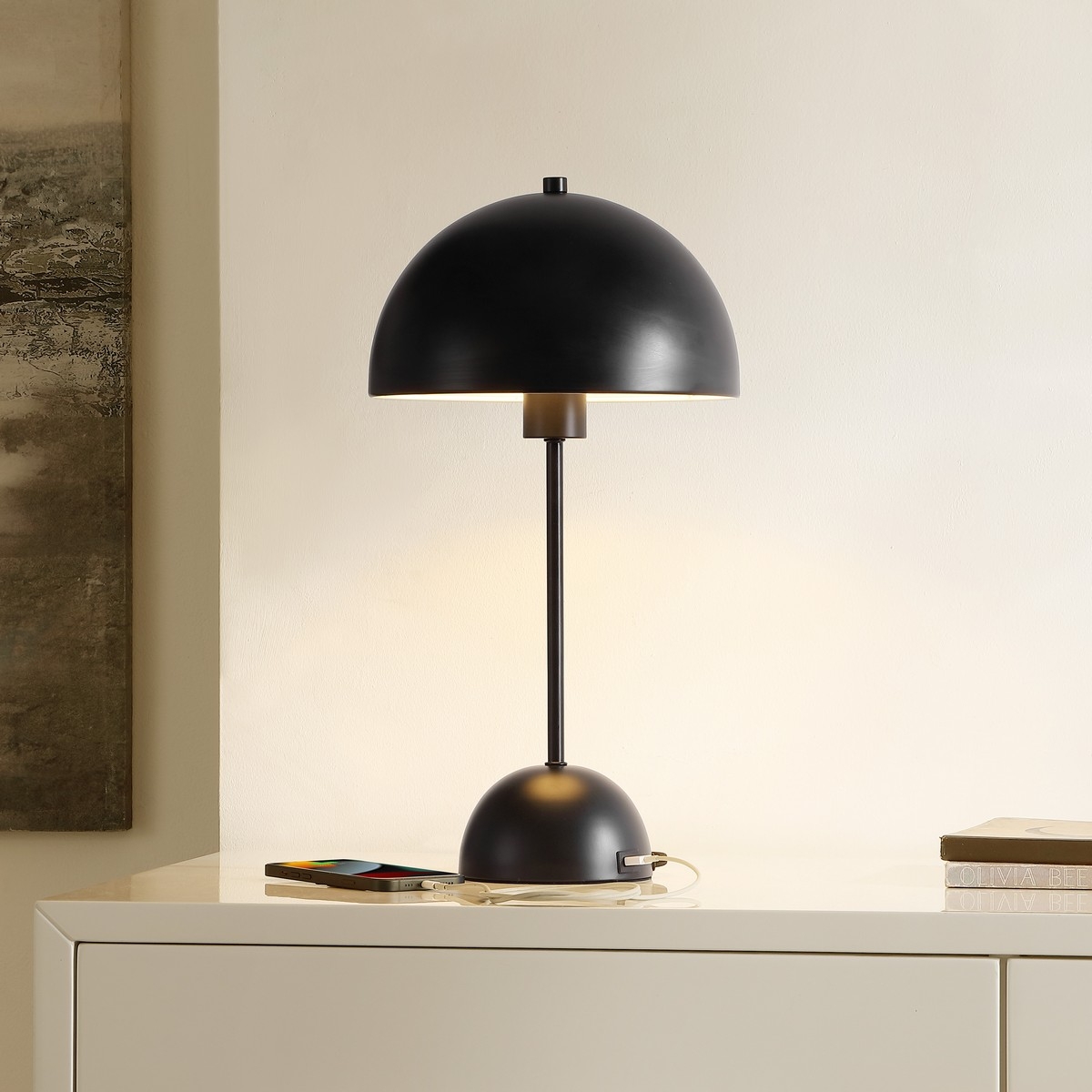 Ixora 17.75" Table Lamp W/Usb - Black - Image 2