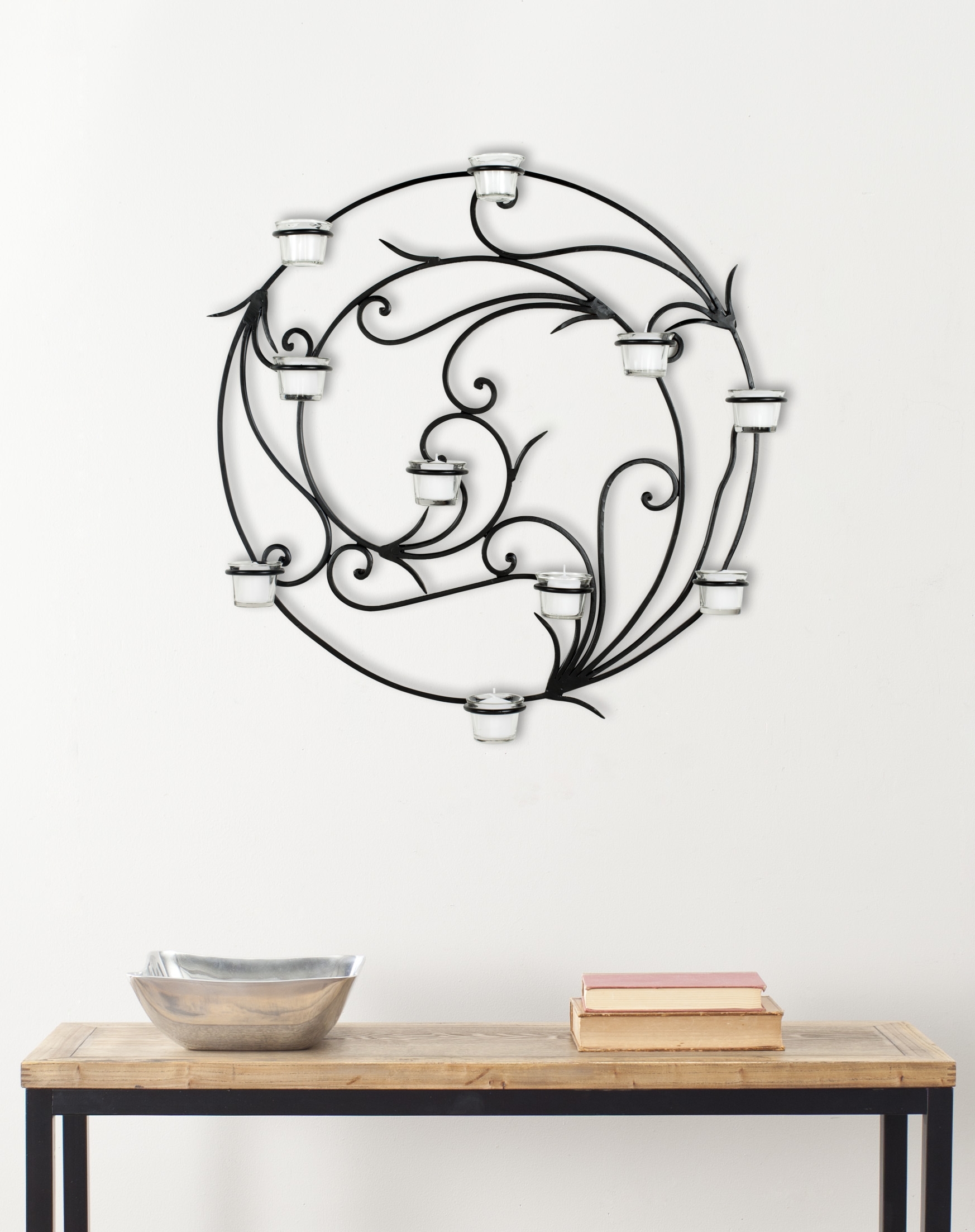 Tea Light Wall DÃ©cor - Black Powder Coated - Safavieh - Image 2