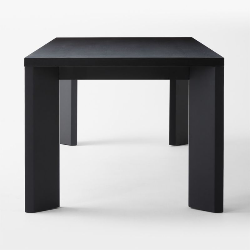 Sydney 95'' Rectangular Ebonized Oak Dining Table with Black Steel Legs - Image 3