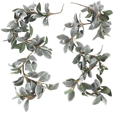 Cricklade Decorative Frosted Leaf Branch Garland - Image 0