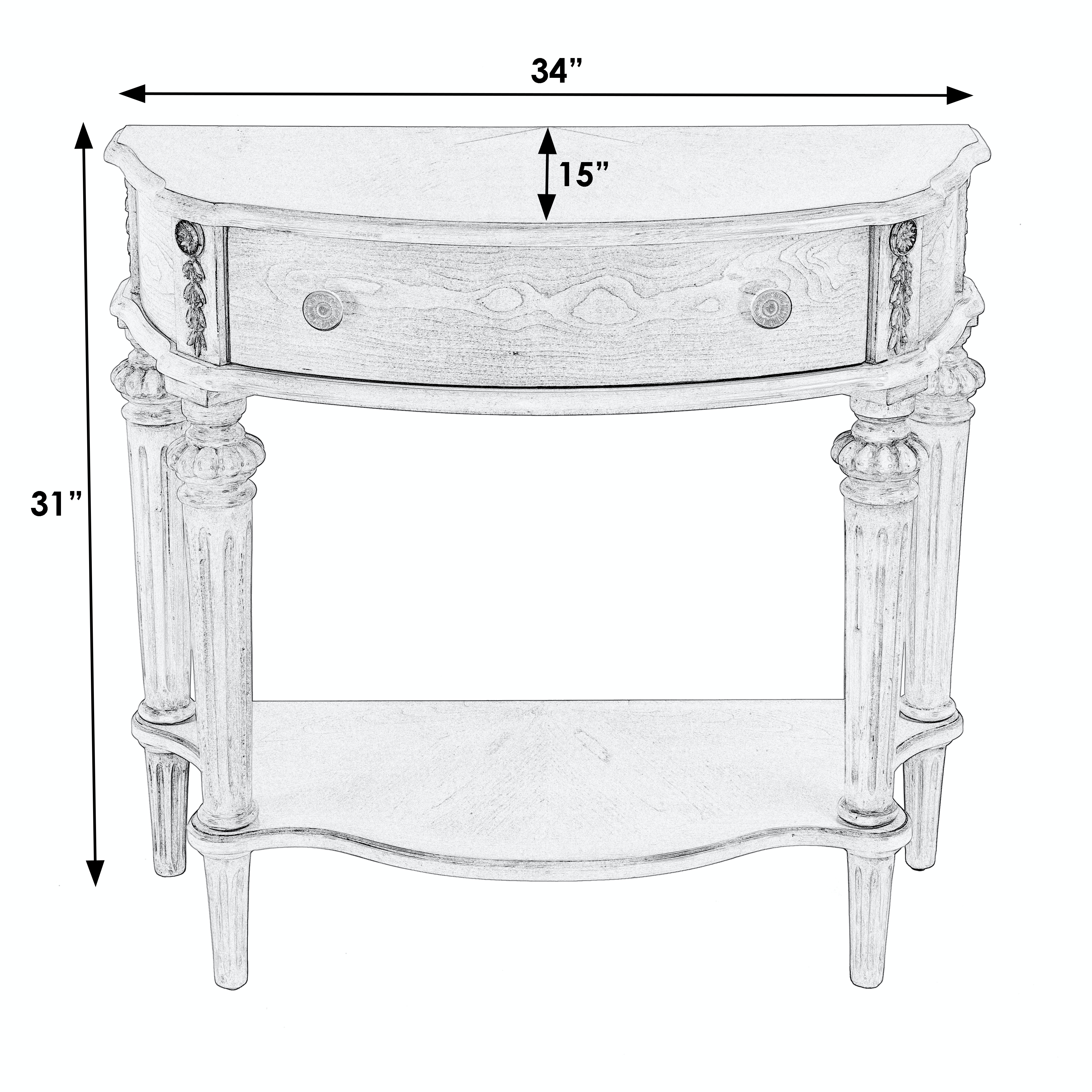 Halifax Antique Beige Console Table - Image 1