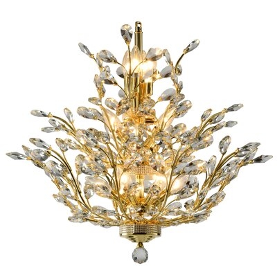 Safiya 15 - Light Candle Style Empire Chandelier with Crystal Accents - Image 0