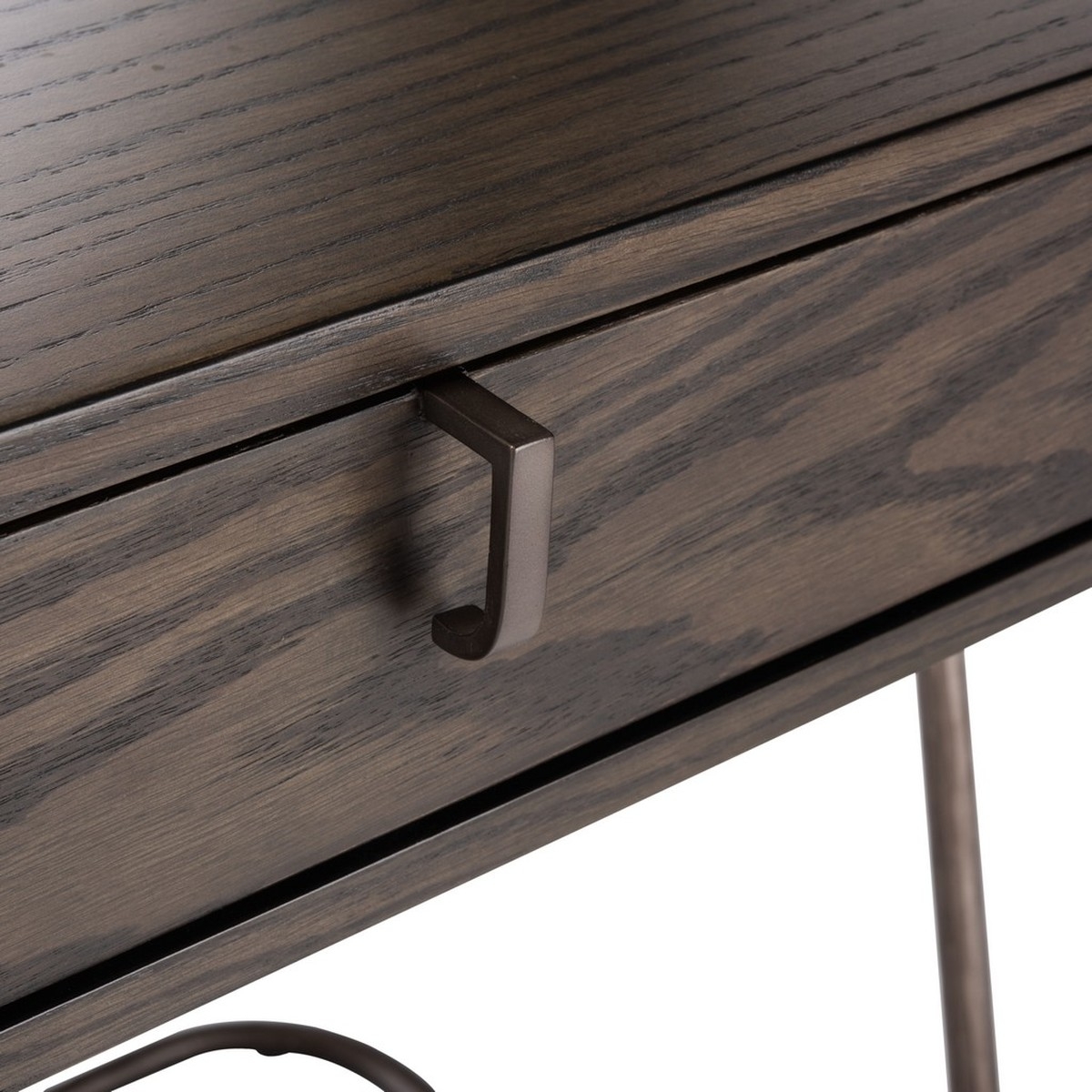 Ferrell Modern Wood Desk - Dark Walnut  - Safavieh - Image 4