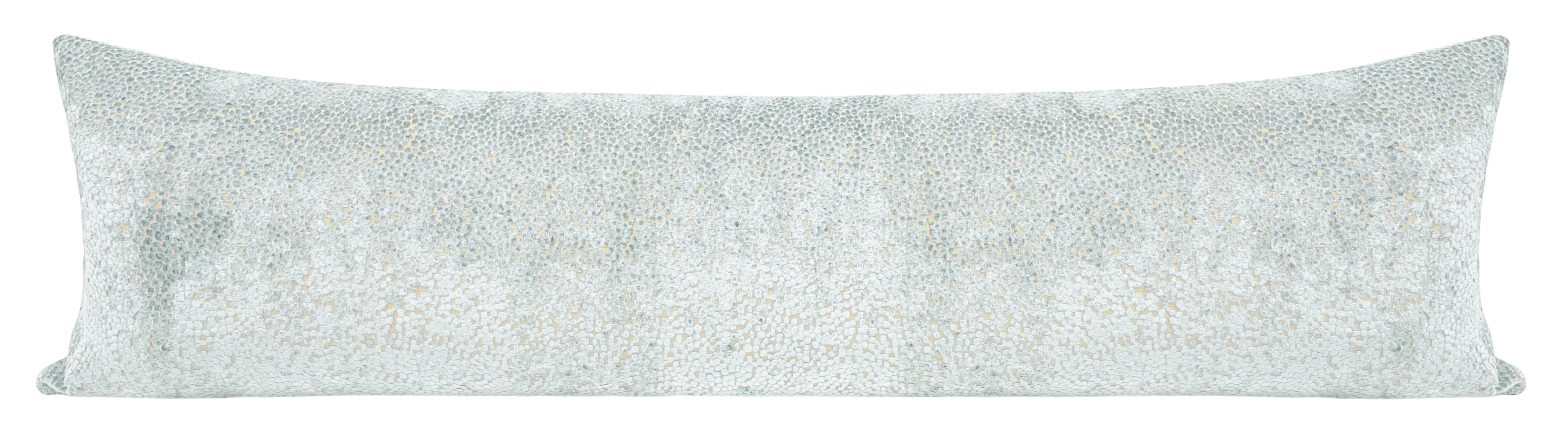 THE XL LUMBAR :: COSMO CUT VELVET // SPA BLUE - BY THE YARD - Image 2