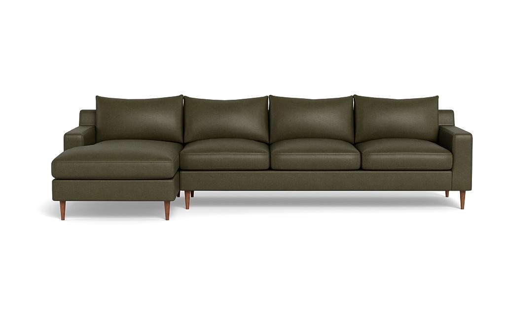 Sloan Leather 4-Seat Left Chaise Sectional - Image 0