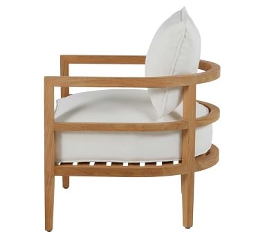 Oxeia Lounge Chair Cushion, Sunbrella(R) - Outdoor Linen; Dove - Image 2