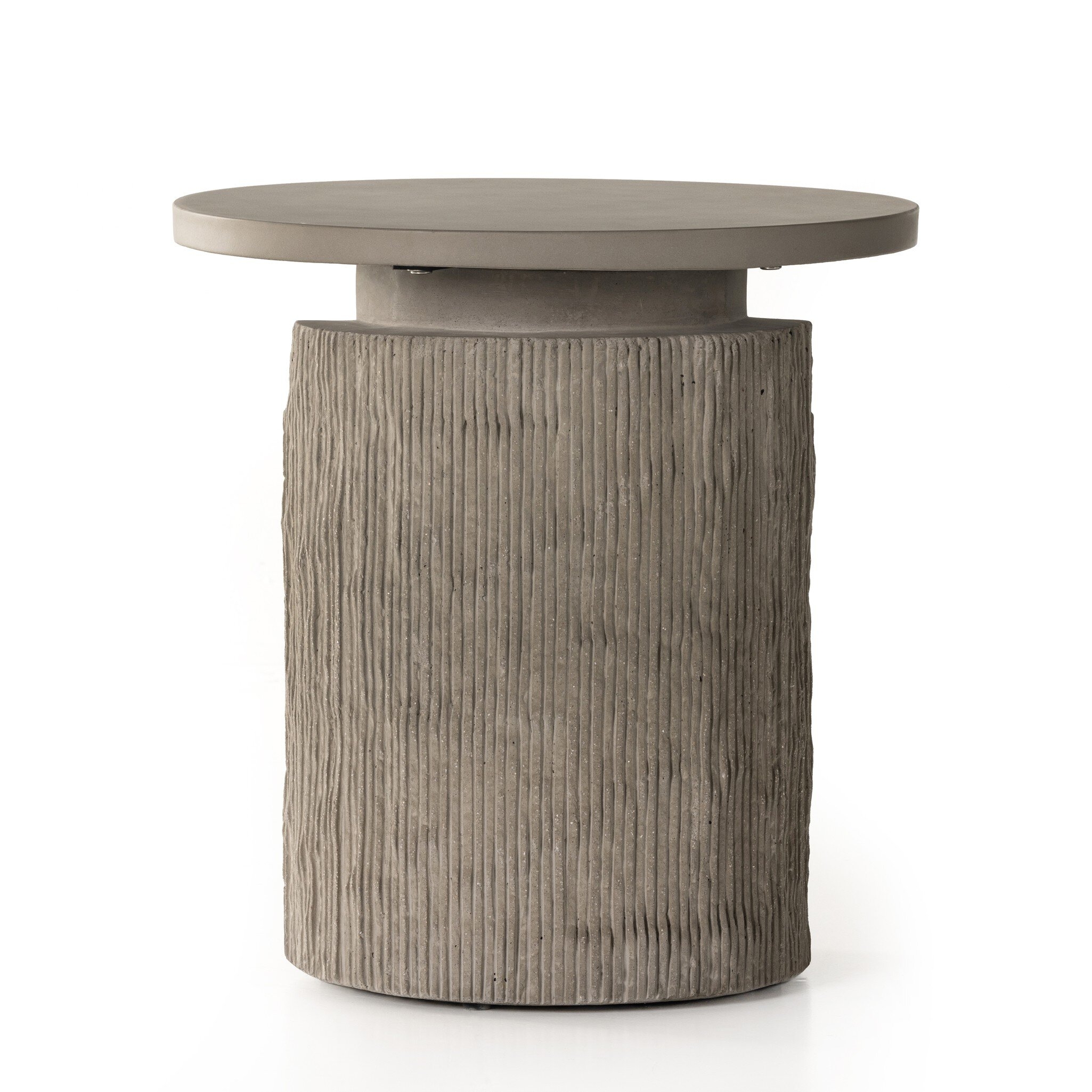 Huron Outdoor End Table - Flint Concrete - Image 5
