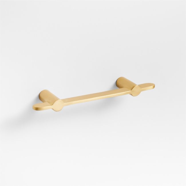 Flat 3" Brushed Brass Cabinet Drawer Bar Pull - Image 0