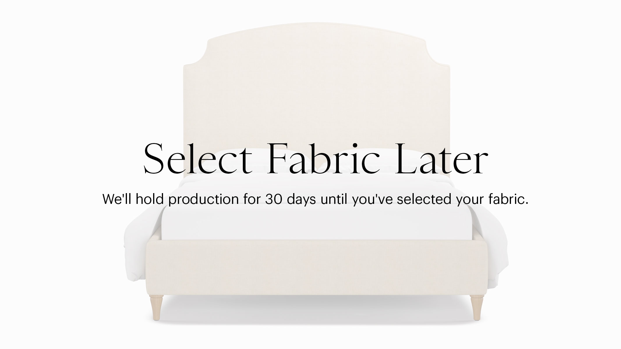 Cove Bed, Buy Now, Decide Later, Natural Traditional Turned Leg, King - Image 0