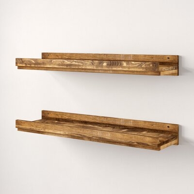 Fragoso 2 Piece Pine Solid Wood Floating Shelf - Image 1