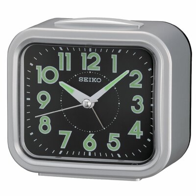 Nori Analog Quartz Alarm Tabletop Clock in Silver - Image 0