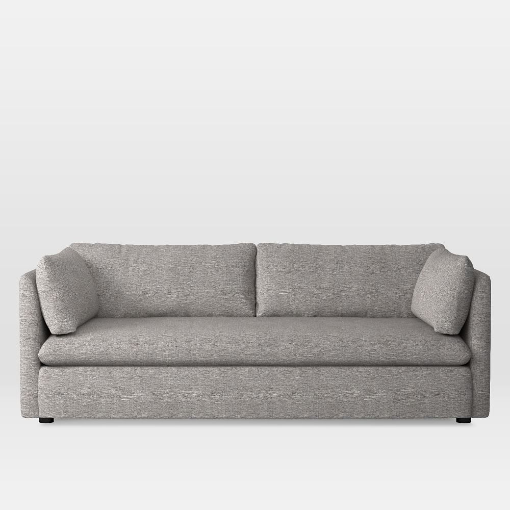 Shelter 85" Sleeper Sofa, Deco Weave, Pearl Gray - Image 0