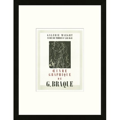 School of Paris 'Oeuvre Graphique Paris 1947' by Georges Braque Framed Lithograph - Image 0