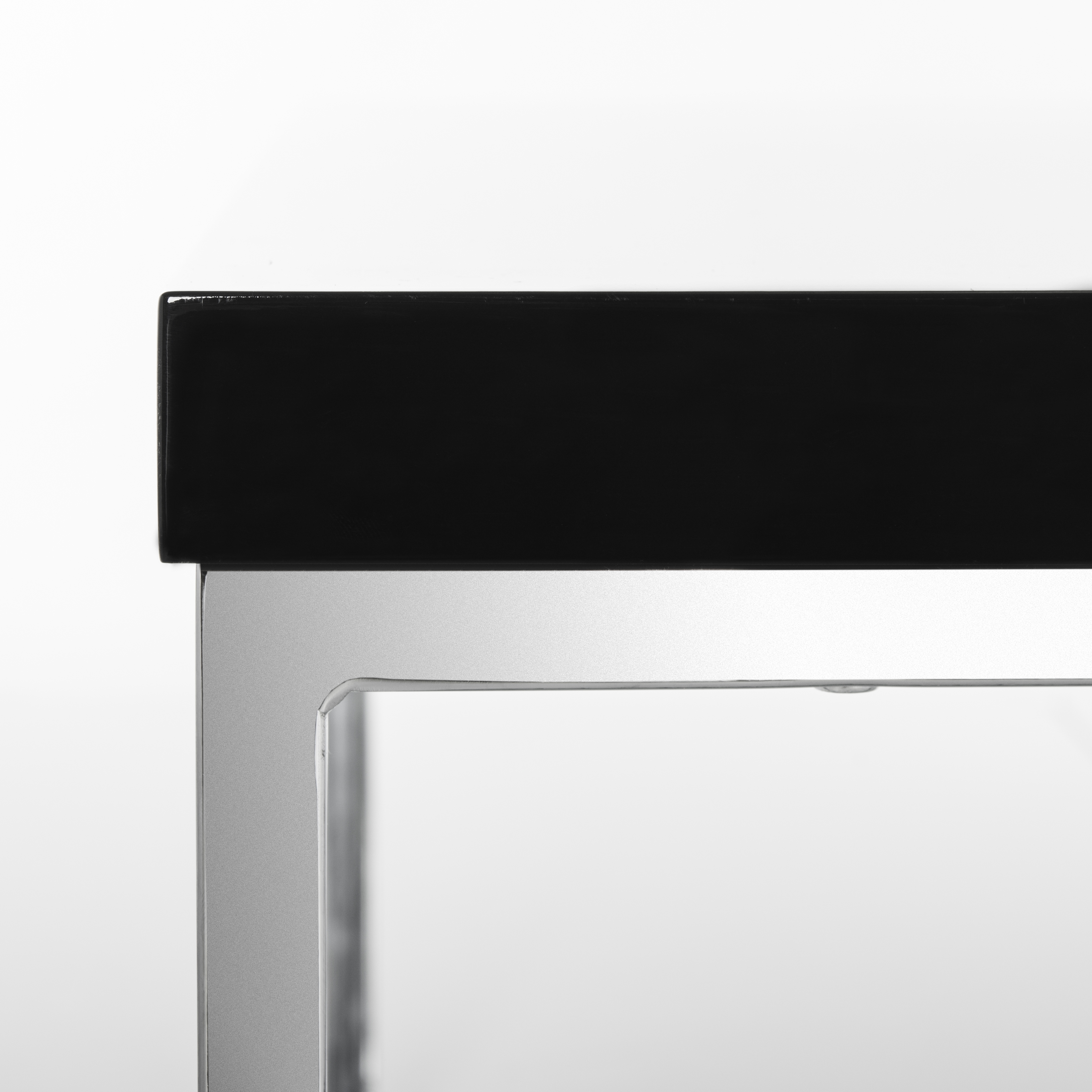 Malone High Gloss Coffee Table - Black/Chrome - Arlo Home - Image 1