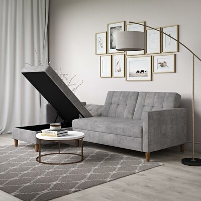 Kayden 84" Wide Reversible Sleeper Sofa & Chaise, Gray - Image 1