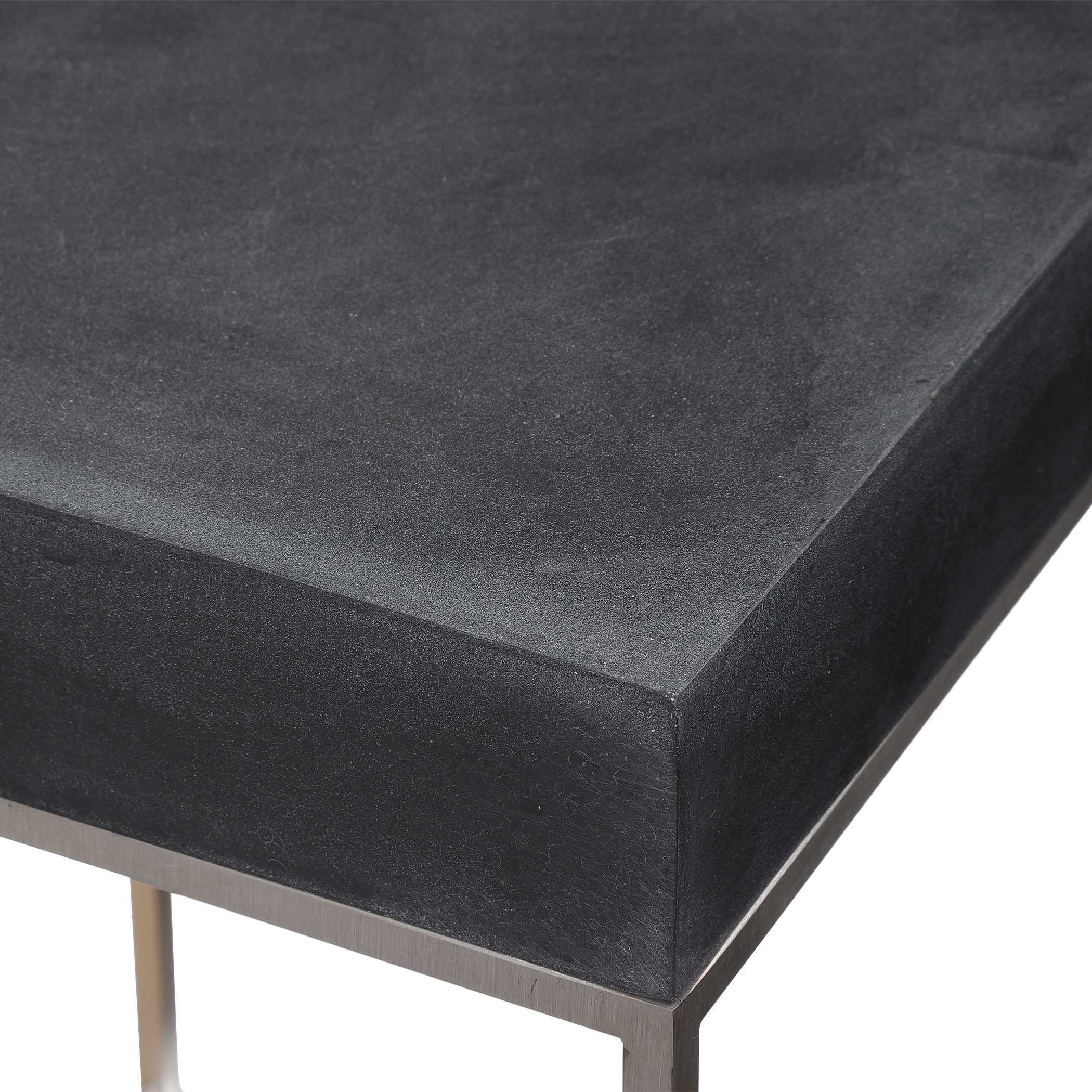 Jase Black Concrete Accent Table - Image 3